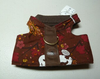 Small  Comfort Pet Harnesses, choose from 5 patterns -Fleece Lined Pet Vest