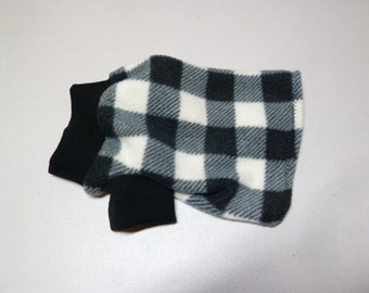 XS, Small, Medium, Large Black, White and Grey Buffalo Check T-Shirt , Buffalo Check Dog Jacket, Lumberjack Tee Shirt