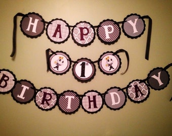 Happy Birthday hanging banner, jack skellington INSPIRED