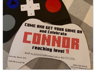 Video Game Controller Custom Invitation