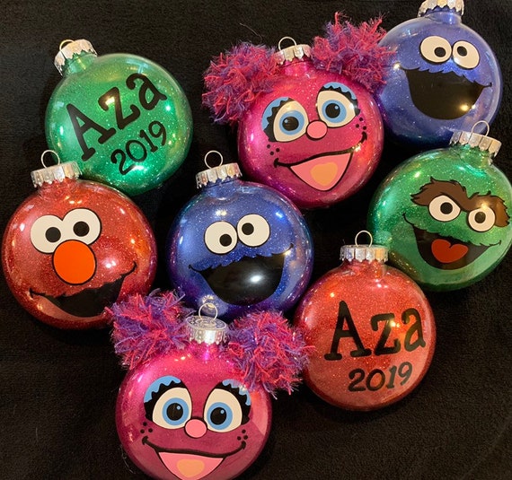 Custom Christmas Ornaments Inspired By Sesame Street Etsy
