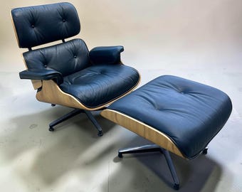 Handgemaakte moderne accentstoel, massief houten loungestoel, luxe leren fauteuil, woonkamermeubels in mid-century stijl, bureaustoel