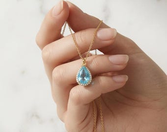 Halsband i äkta, naturligt turkos 925 sterlingsilver.