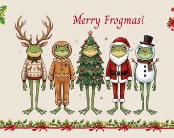 Merry Frogmas Postcard
