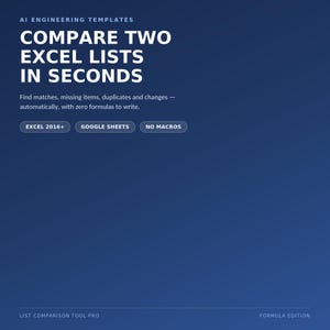 Compare Excel Lists Tool, Find Duplicates, Missing Items, Changes (Excel, Google Sheets)