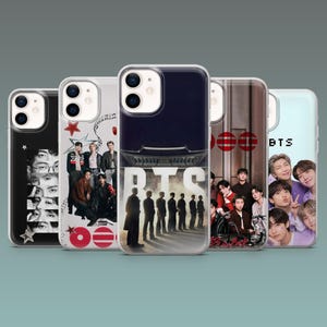 Cover per telefono BTS per fan del K-Pop, cover pop coreana per iPhone 17Pro, 16, 15, 14, 13, 12, Samsung S26, S25, S24, S23Fe, A16, A56, Pixel 10, 9Pro