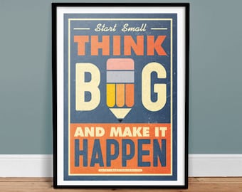 Think Big - Poster - Zitat - Print - Typografie