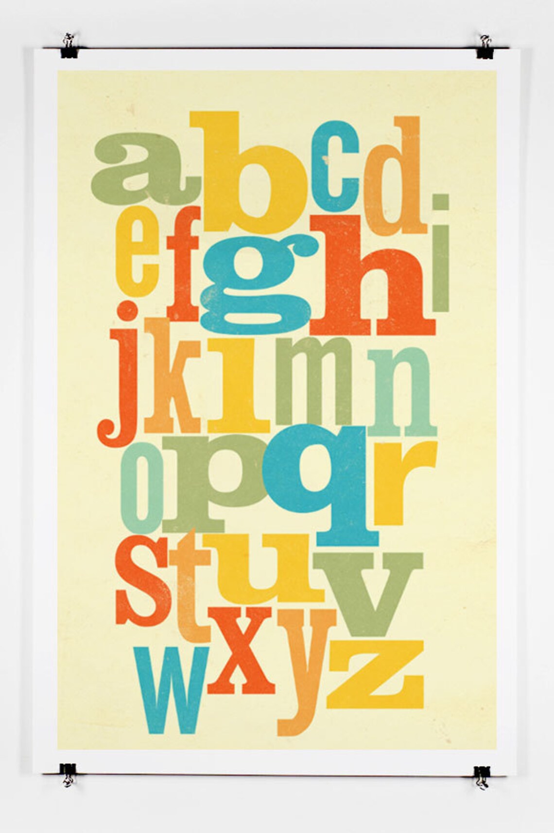 Random Type Alphabet Letters - Vintage Poster - Retro Art Print - Etsy
