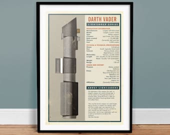 Darth Vaders Lichtschwert - Star Wars inspiriertes Poster - Kunstdruck