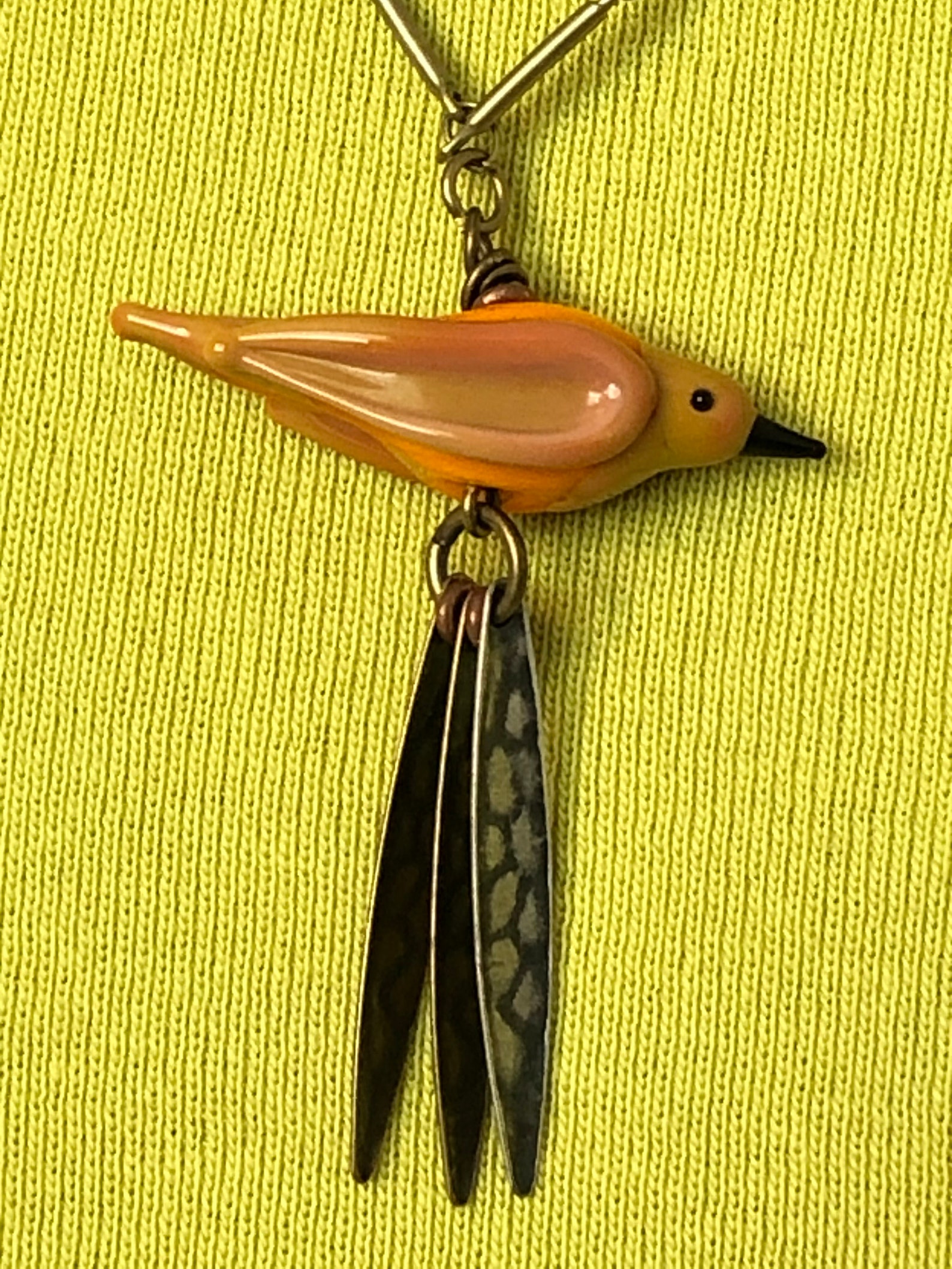 Sweet Glass Bird Beads in Necklace 3 Delightful Handmade Etsy