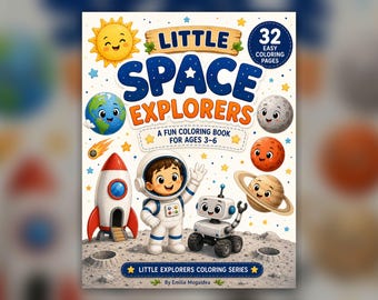 Livre de coloriage sur l'espace pour enfants | Petits explorateurs de l'espace, planètes et astronautes
