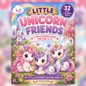 Unicorn Coloring Book for Kids Ages 3-6 | Printable Fantasy Pages (PDF Download)
