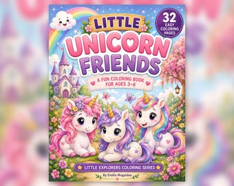 Livre de coloriage Licorne pour enfants de 3 à 6 ans | Pages fantastiques à imprimer (Téléchargement PDF)