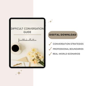 Difficult Conversation Guide | Front Desk Training | Private Practice Admin | Healthcare SOP