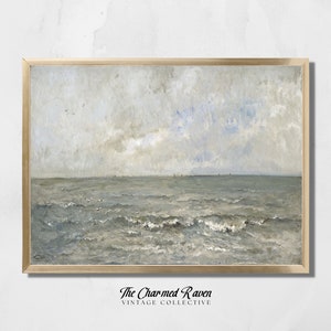 PRINTABLE Landscape Vintage Print | Charles-Francois Daubigny | Seascape | Seascape Landscape Art Print
