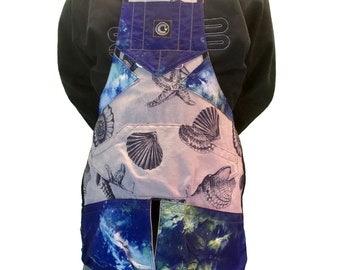 Handmade Craft Apron with lots of pockets and storage with aquatic theme