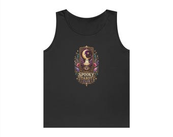 Halloween Mystical Tarot Card Ghost Tank | Spooky Tarot Club Halloween Tank Top | Spooky Season Gift