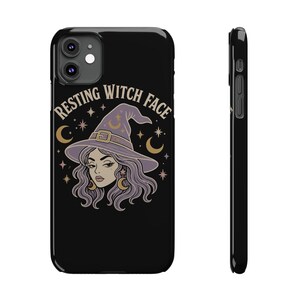 Halloween Vintage Witch Portrait iPhone Case | Resting Witch Face Halloween Phone Case | Spooky Season Gift
