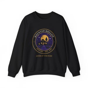 Haunted Hollow Halloween Sweatshirt | Haunted House Crewneck | Vintage Spooky Halloween Gift