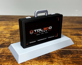 Briefcase Business Card Holder, Professional Desk Accessory, Office Gift