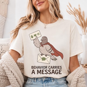 Il comportamento è comunicazione SVG PNG Piccione con mantello Messaggio Design Maglietta, Insegnante di Educazione Speciale, Terapista ABA Sublimazione Download Digitale