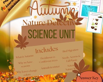 Autumn Nature Detective Science Unit | Elementary Reading | Science | History | Geography