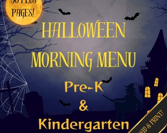Halloween Morning Menu for Pre-K & Kindergarten