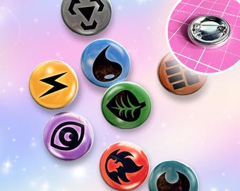 Broche com símbolo de energia | Broche artesanal para cartas colecionáveis | Escolha sua energia favorita | Broche para mochila | Broche para jaqueta | Presente para gamers