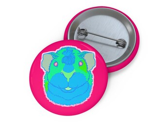 Guinea Pig Fallout Pin, Funny Nuclear Fallout Pig Button, Post Apocalyptic Pig Badge, 90s Teenage Wasteland Enamel Pin, Cute Survivor Gift