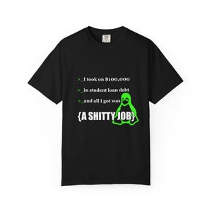T-Shirt zum Thema Studienkreditschulden, Humorvoll und nachvollziehbar, Informatik
