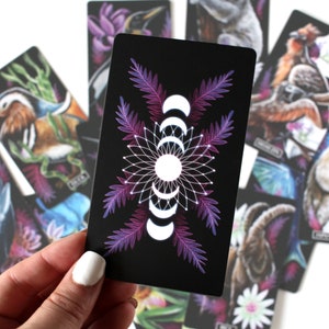 Deck ORACLE Chercheur d'Ombres Dark Oracle Deck avec animaux, fleurs et plantes, Oracle Cards avec guide, Indie Oracle Deck image 10