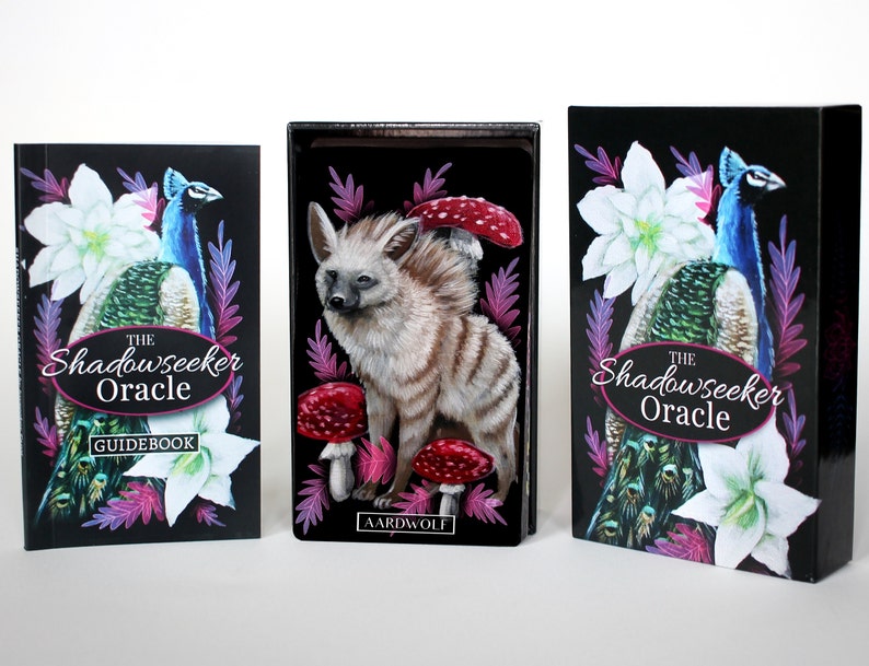 Deck ORACLE Chercheur d'Ombres Dark Oracle Deck avec animaux, fleurs et plantes, Oracle Cards avec guide, Indie Oracle Deck image 5