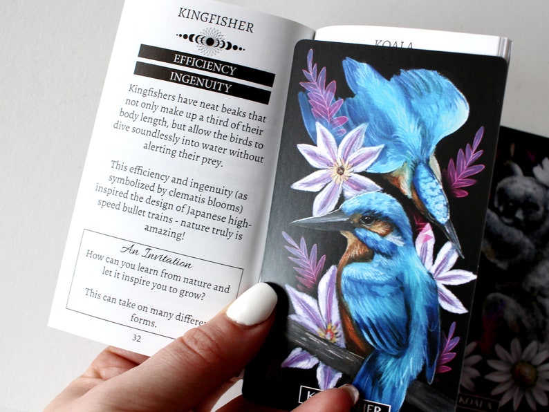 Deck ORACLE Chercheur d'Ombres Dark Oracle Deck avec animaux, fleurs et plantes, Oracle Cards avec guide, Indie Oracle Deck image 3