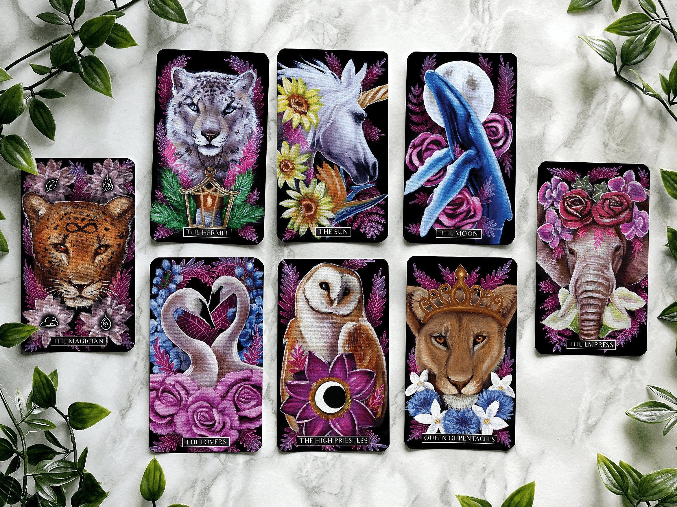 Shadowseeker Tarot Deck 78 Tarot Cards, Tarot Card Deck, Oracle Deck,  Animals Plants Flowers Crystals Beginner Tarot Deck - Etsy