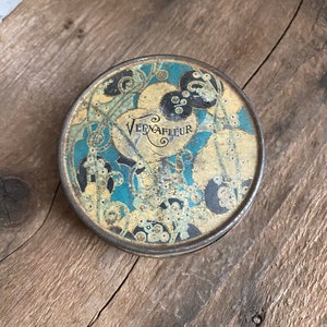 Verna Fleur Ca. Perfume Co Vintage Powder Tin