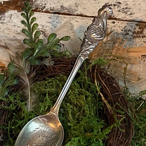 Ogden Iowa Souvenir Sterling Silver Spoon: Vintage Prairie Rose Collectible