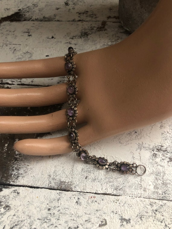 Amethyst Sterling Bracelet, Sterling Vintage, Ster