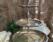 Three tier Silver Plate tidbit Tray