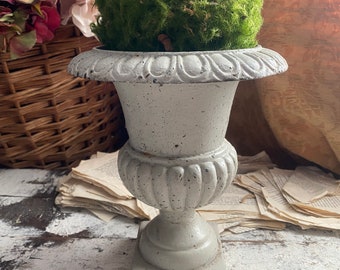 Vintage Cast Iron Outdoor Medici Style Urn Planter Sold Separately