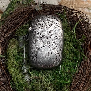 Antique 1878 English Sterling Silver Victorian/Edwardian Match Vesta Case John Gilbert & Company