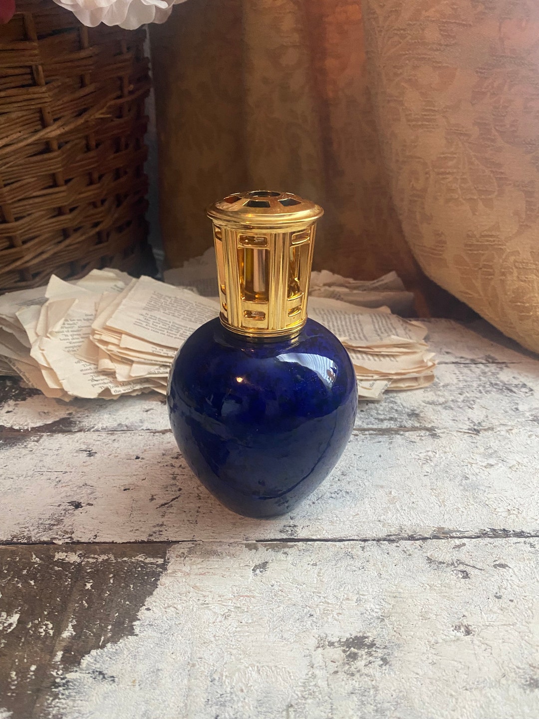 French Lampe Berger Oil Lamp Tortoise Blue - Etsy
