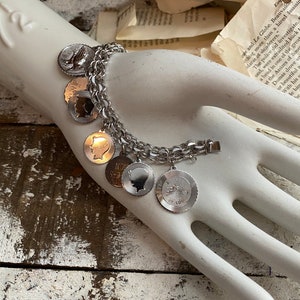 Vintage Sterling Silver Charm Bracelet Sterling Charms