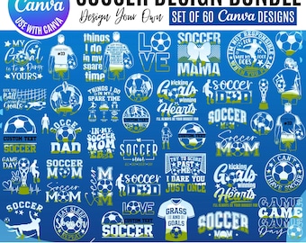 Soccer Canva Templates: Player, Mom & Dad Designs (Digital Download), Canva soccer player templates, Soccer Mom, Soccer dad