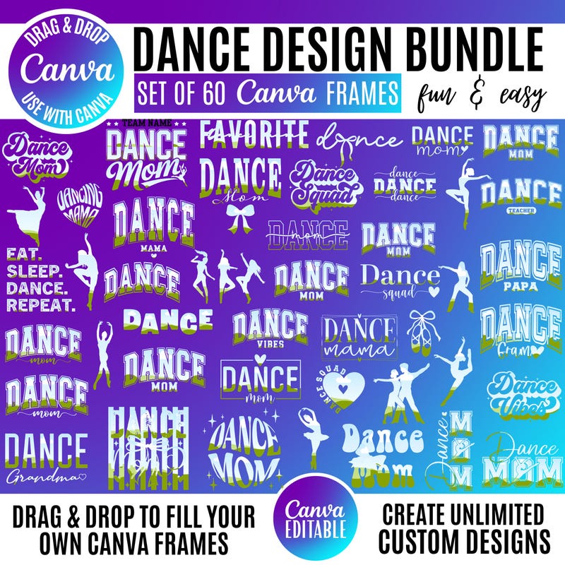 Momma Pattern Svg Family Dance Team Designs - Etsy
