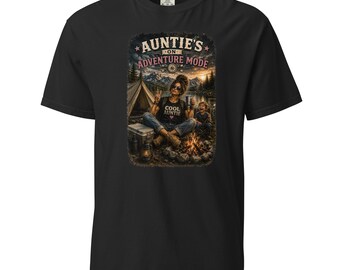 Camiseta de camping "Creadora de Caos, Tía, Modo Aventura" / Camiseta para amantes del senderismo y actividades al aire libre / Regalo para tía