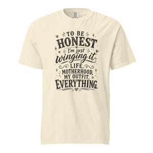 Funny Mom Shirt, Just Winging It Tee, Life Motherhood My Outfit Everything, Mom Life T Shirt, Gift for Mom, New Mom Birthday Gift