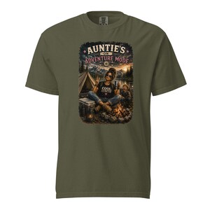 Auntie's Adventure Mode Shirt | Funny Camping Aunt Shirt | Cool Aunt Gift | Hiking Tee | Outdoor Lover Shirt | Chaos Creator Auntie