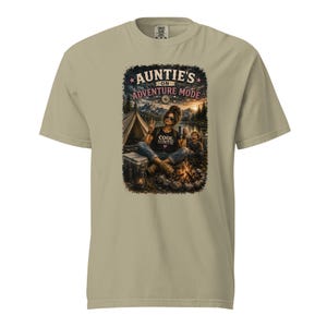 Auntie's Adventure Mode Shirt | Funny Camping Aunt Shirt | Cool Aunt Gift | Hiking Tee | Outdoor Lover Shirt | Chaos Creator Auntie