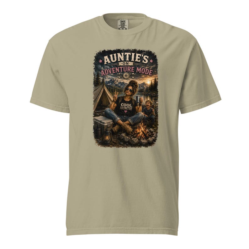 Auntie's Adventure Mode Shirt | Funny Camping Aunt Shirt | Cool Aunt Gift | Hiking Tee | Outdoor Lover Shirt | Chaos Creator Auntie