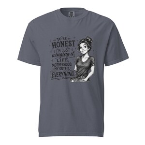 Messy Bun Mom Shirt, Just Winging It Tee, Funny Mom Life Motherhood My Outfit Everything, Sarcastic Mom T Shirt, Gift for Mom